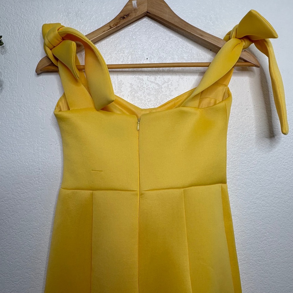 ASOS Yellow Midi Dress with Tie Straps - Picture 8 of 13